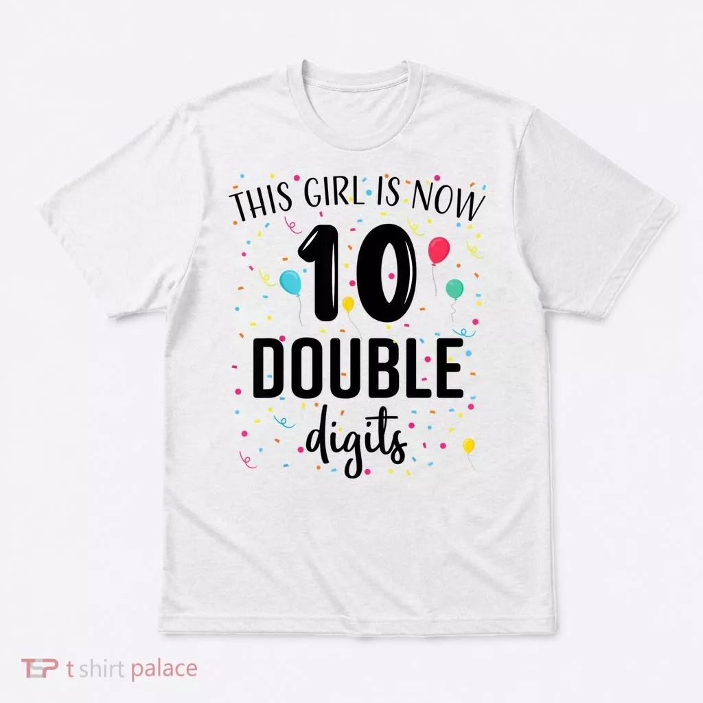 10 Years Birthday 10yr Boy Girl Double Digits 10th Birthday T-Shirt