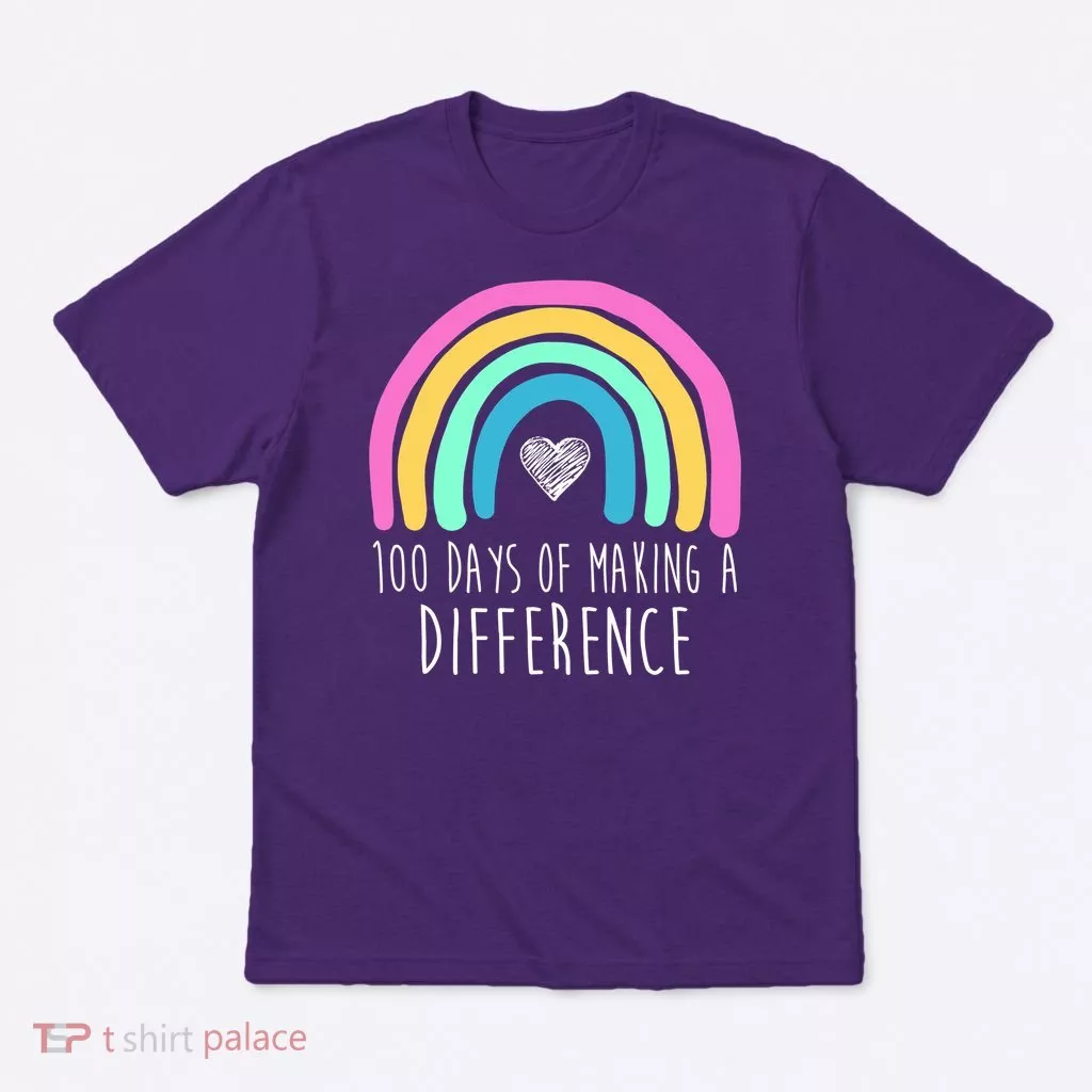 100 Days Of Making A Difference 100th Day Of School T-Shirt