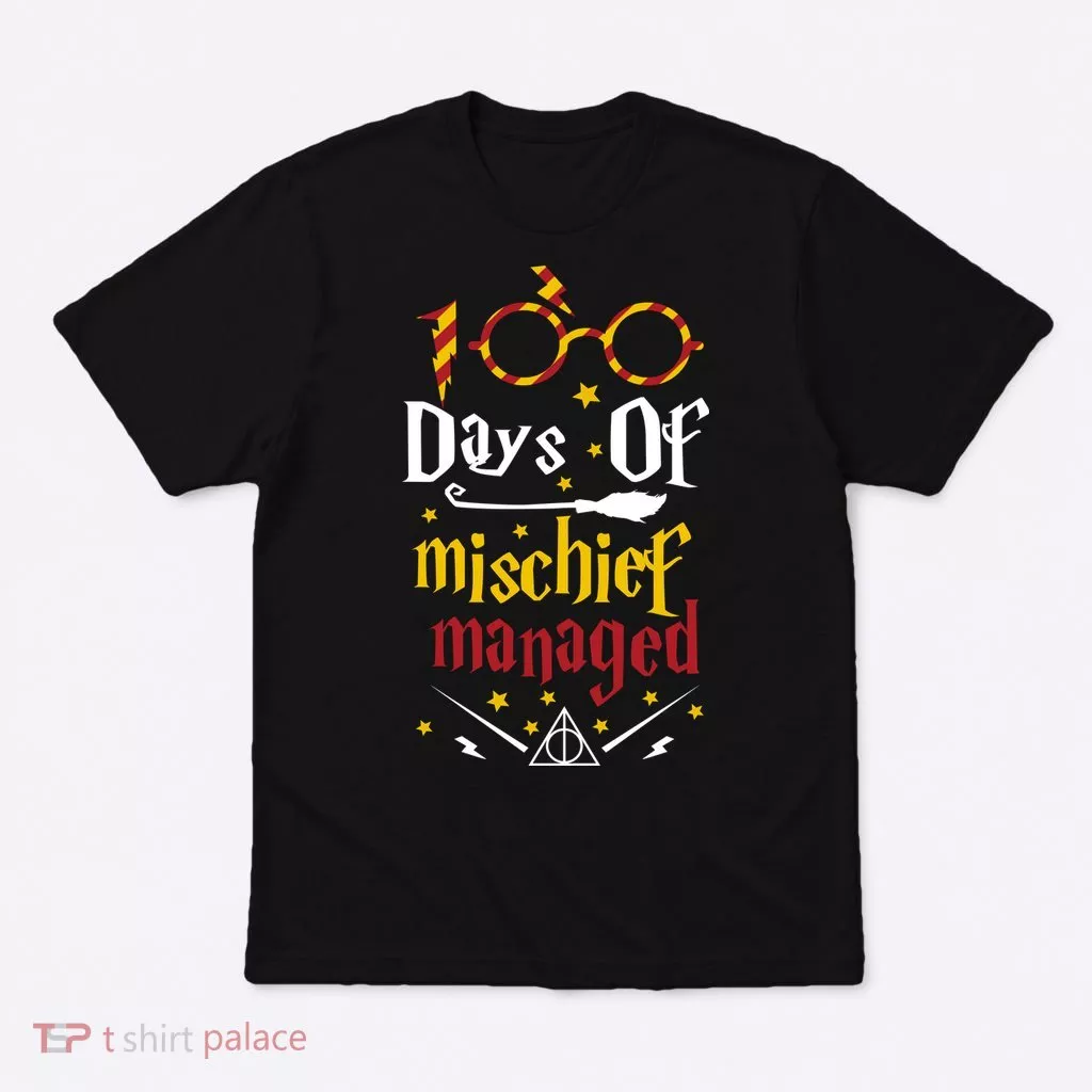 100 Days Of Mischief Managed 100th Day Of School T-Shirt
