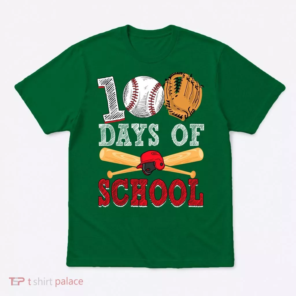 100 Days Of School Baseball Lover T-Shirt
