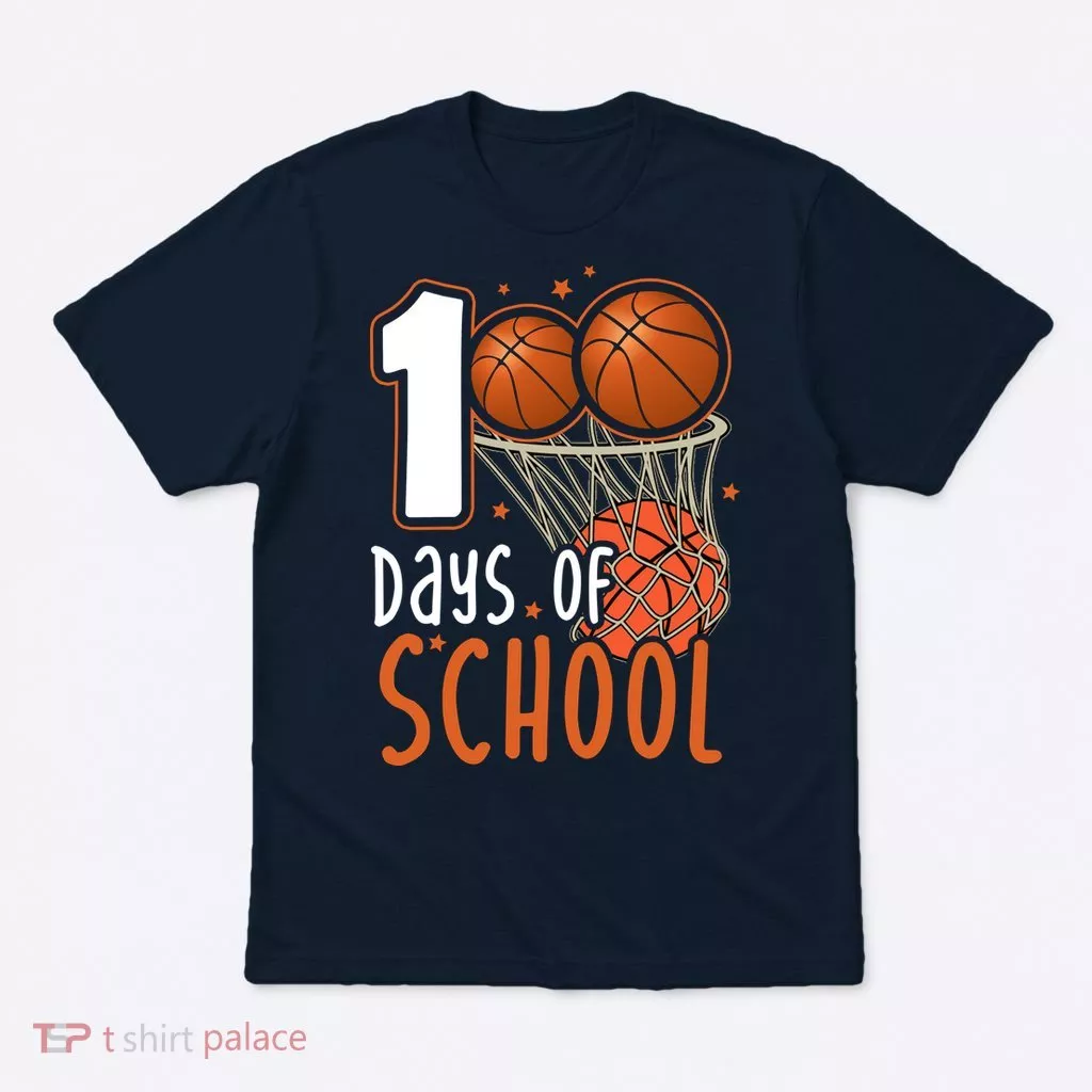 100 Days Of School Basketball T-Shirt