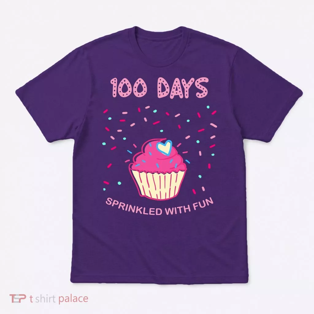 100 Days Of School Sprinkled With Fun Cupcake T-Shirt
