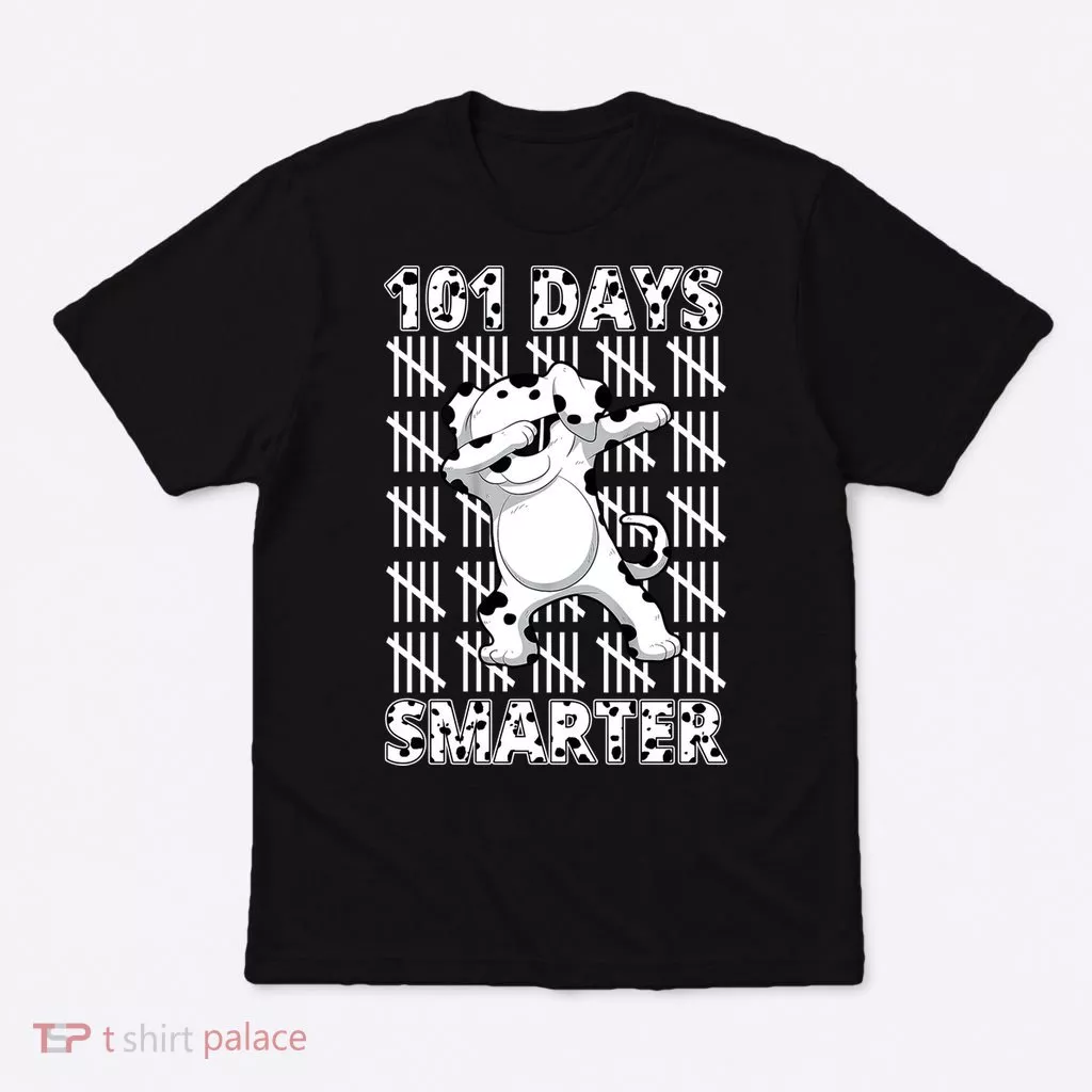 101 Days Smarter Dabbing Dalmatian Dog T-Shirt