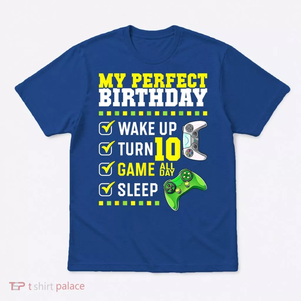 10th Birthday Party Perfect For Gamer 10 Years Old Boy T-Shirt