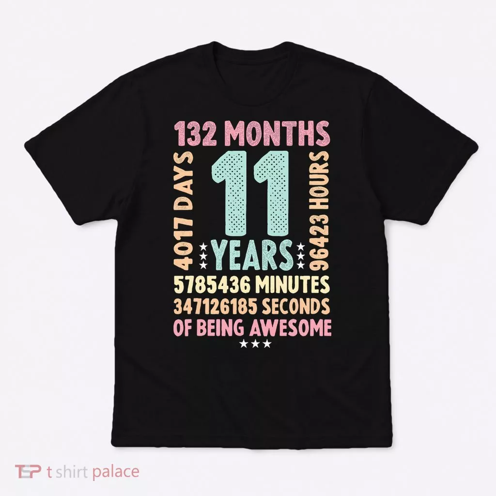 11th Birthday 11 Years Old Vintage Retro 11 Yr Old T-Shirt