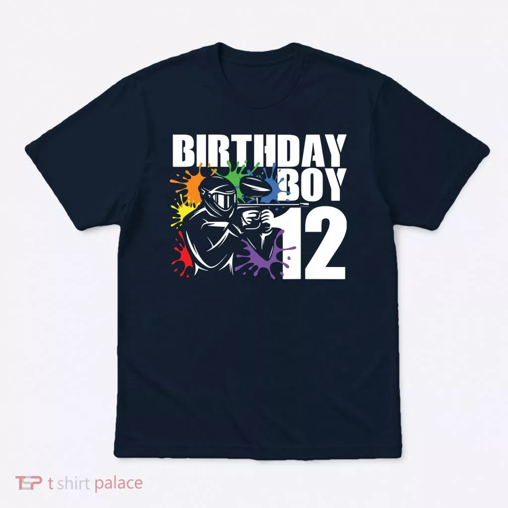 12 Year Old Paintball Birthday Party 12th Gift For T-Shirt