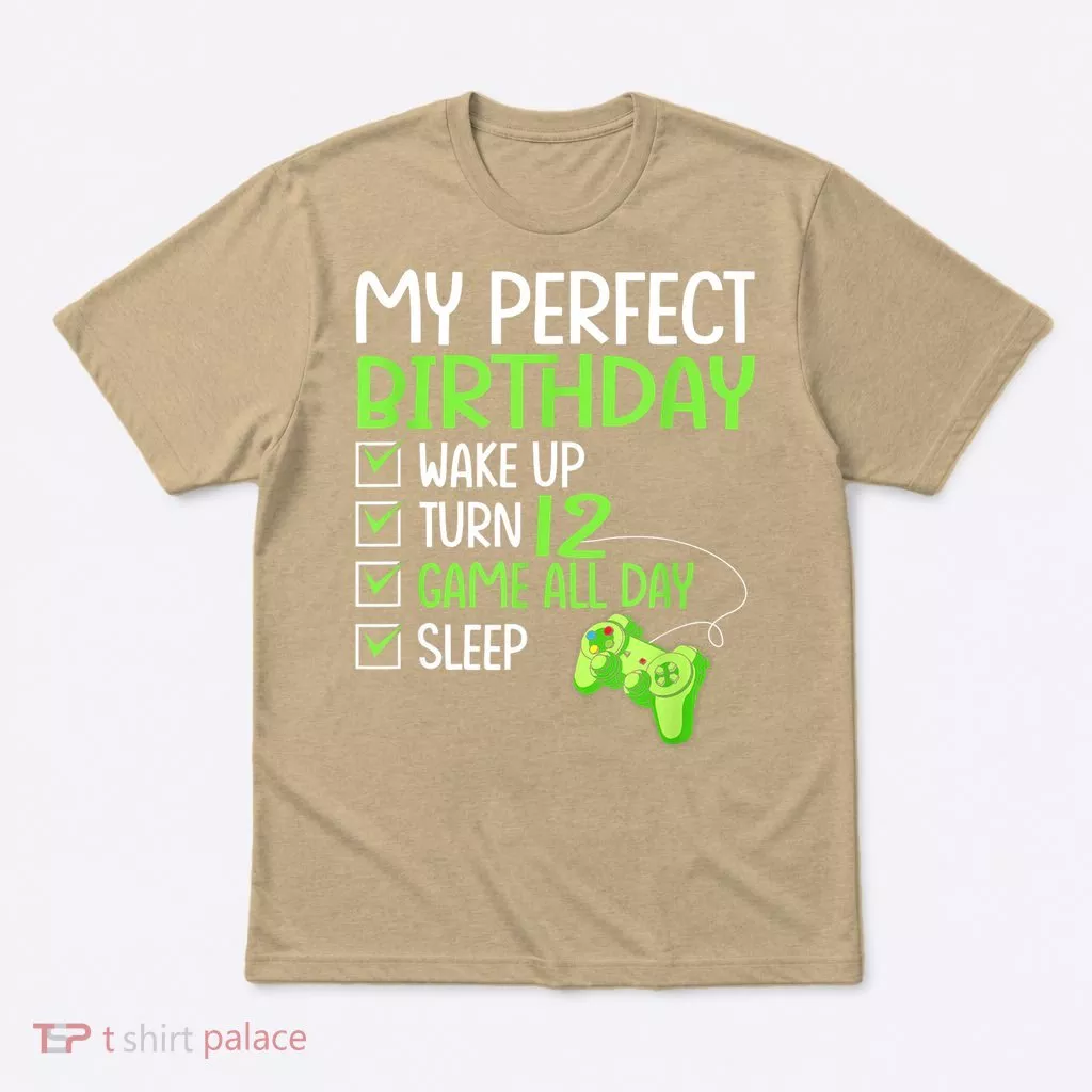 12th Perfect Birthday Boys Gaming 12 Years Old Gifts Gamer T-Shirt