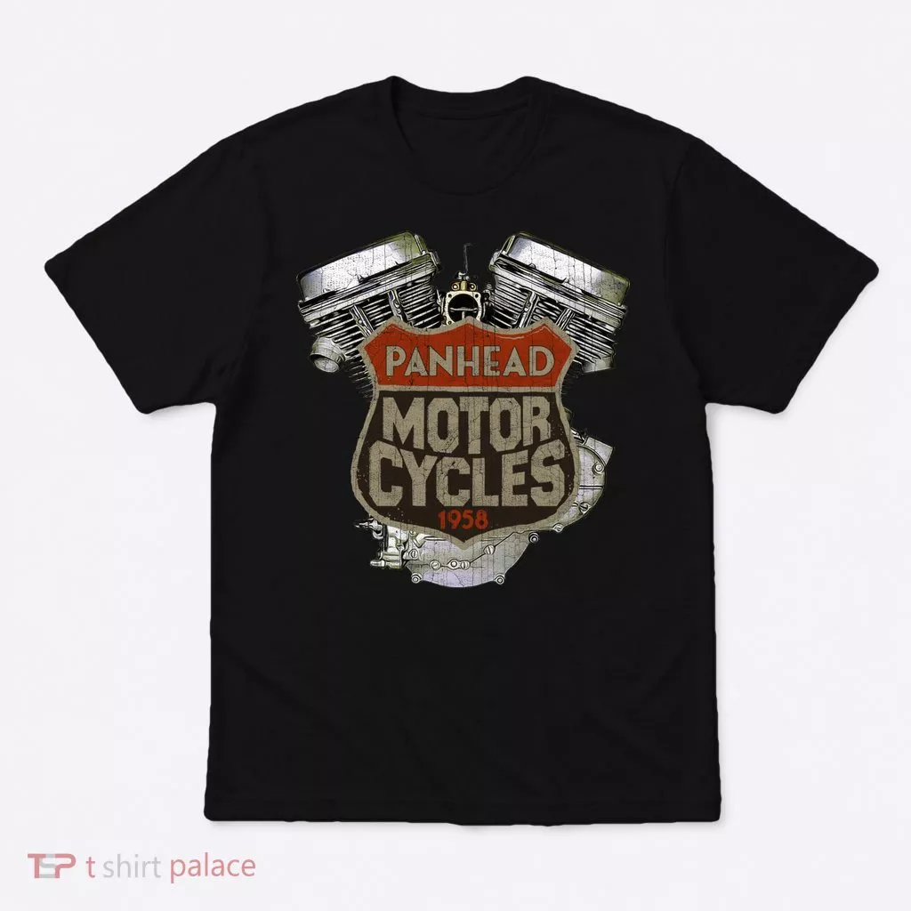 1958 Panhead Motorcycle Vintage Distressed Biker Chopper Rat T-Shirt