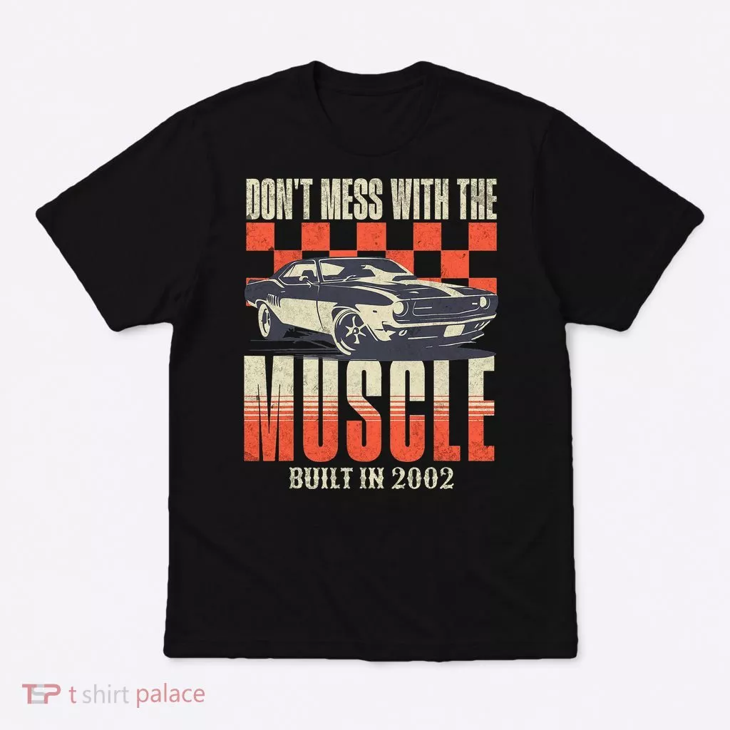 21st Birthday Gift Born 2002 Vintage Muscle Car T-Shirt