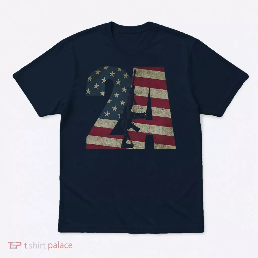 2nd Amendment Patriotic Gun Owner American Flag Rifle T-Shirt