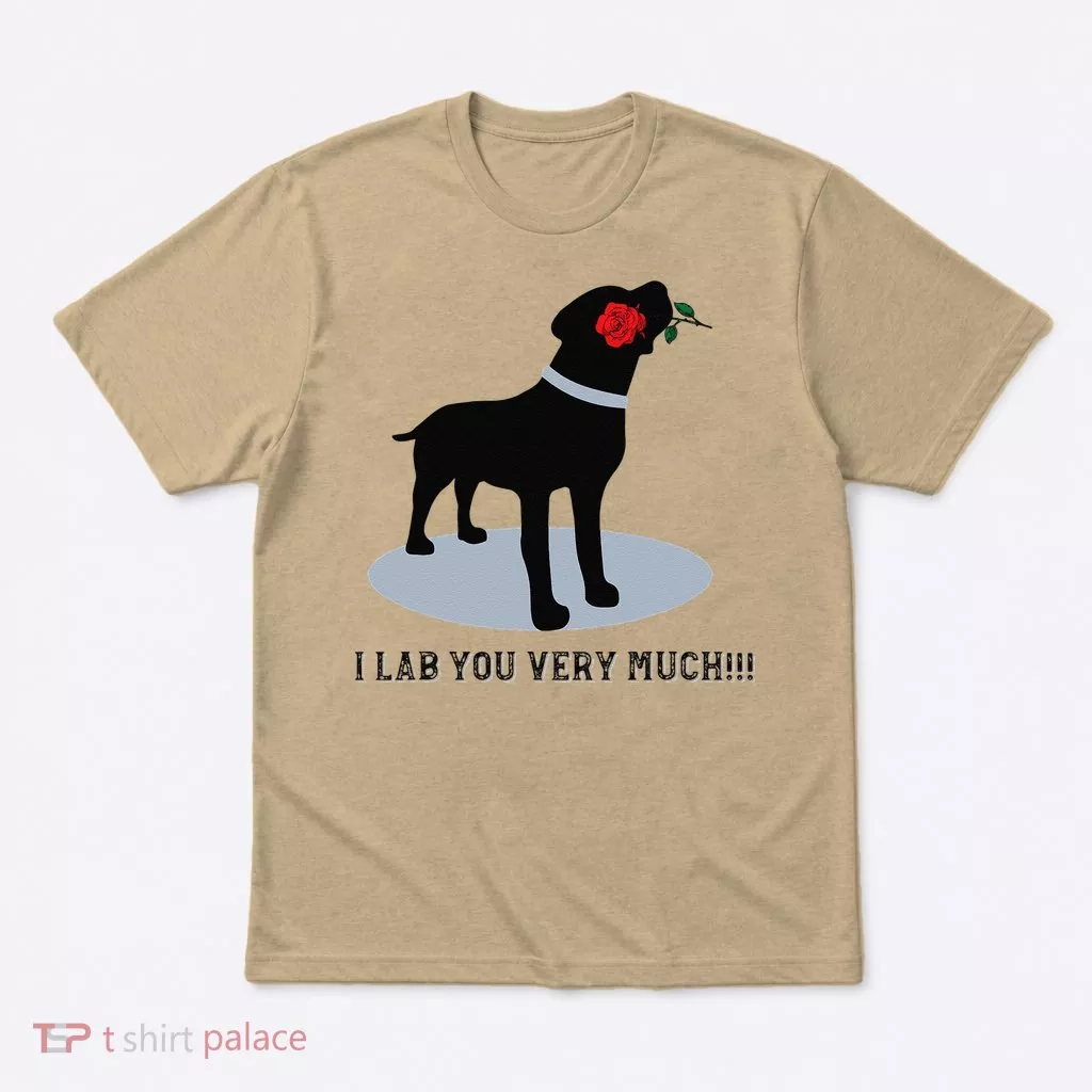 'I Lab You Very Much' Valentine's Day Black Labrador T-Shirt