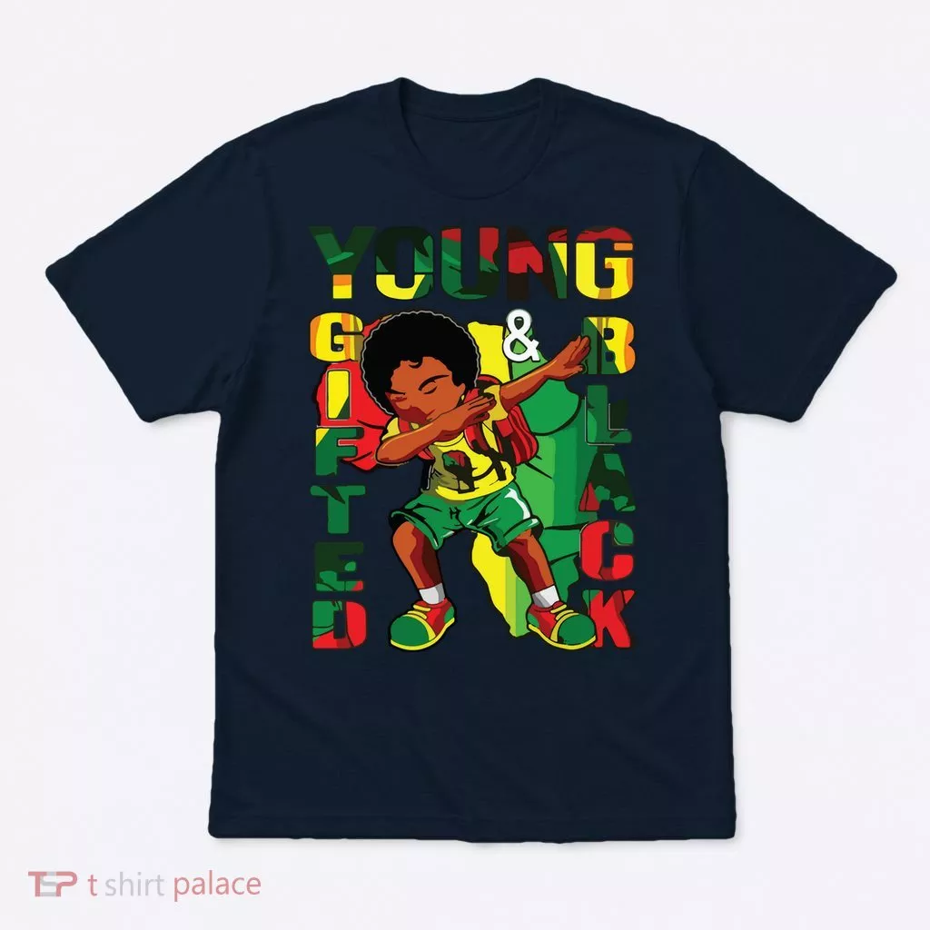 Young Gifted & Black History Month Cute Dabbing T-Shirt