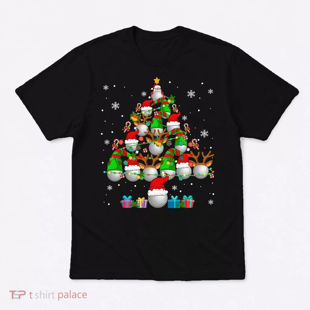 Your Hole Is My Goal Santa Playing Ugly Golf Christmas T-Shirt
