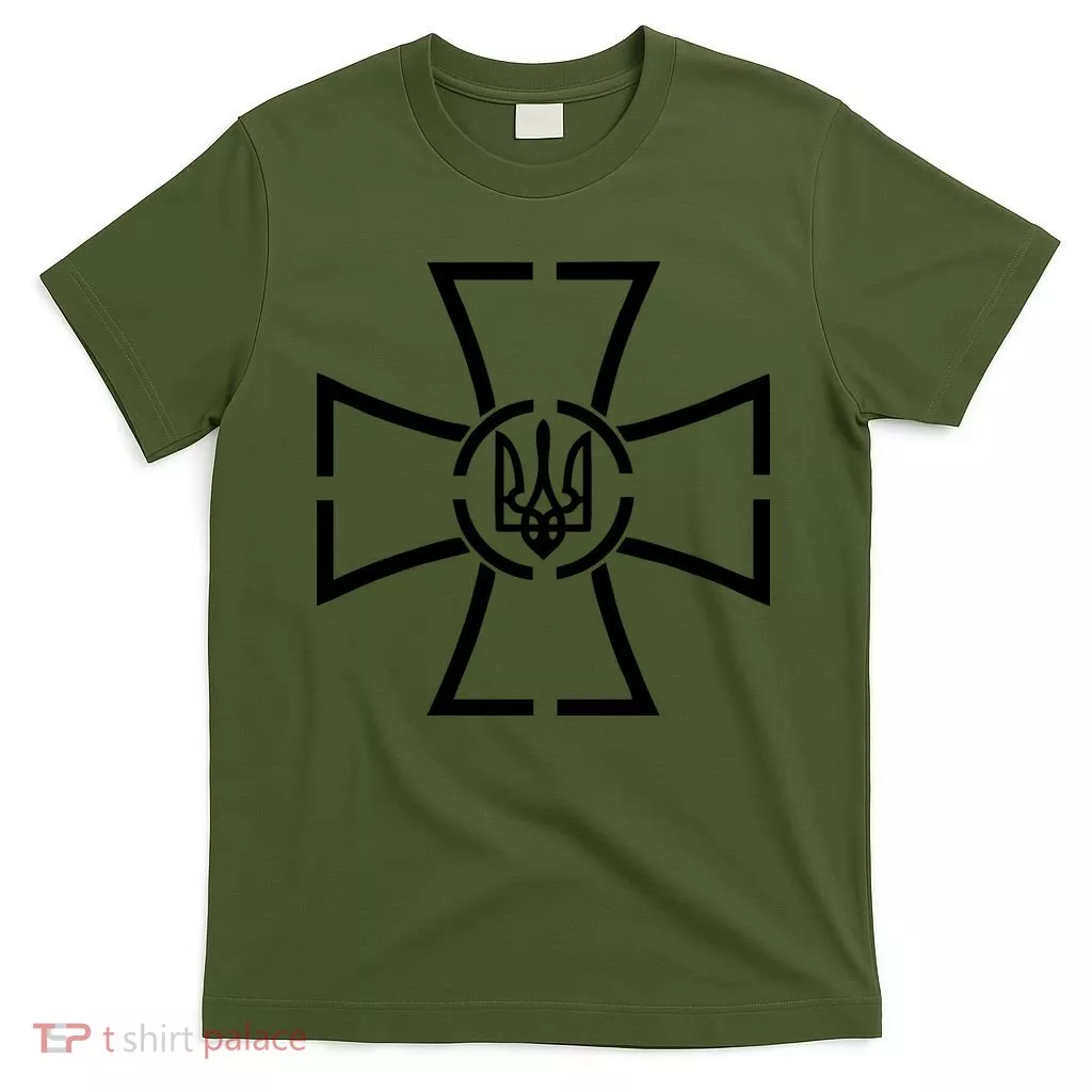 Zelensky Cross Speech Military Army Ukraine Coat Of Arms T-Shirt