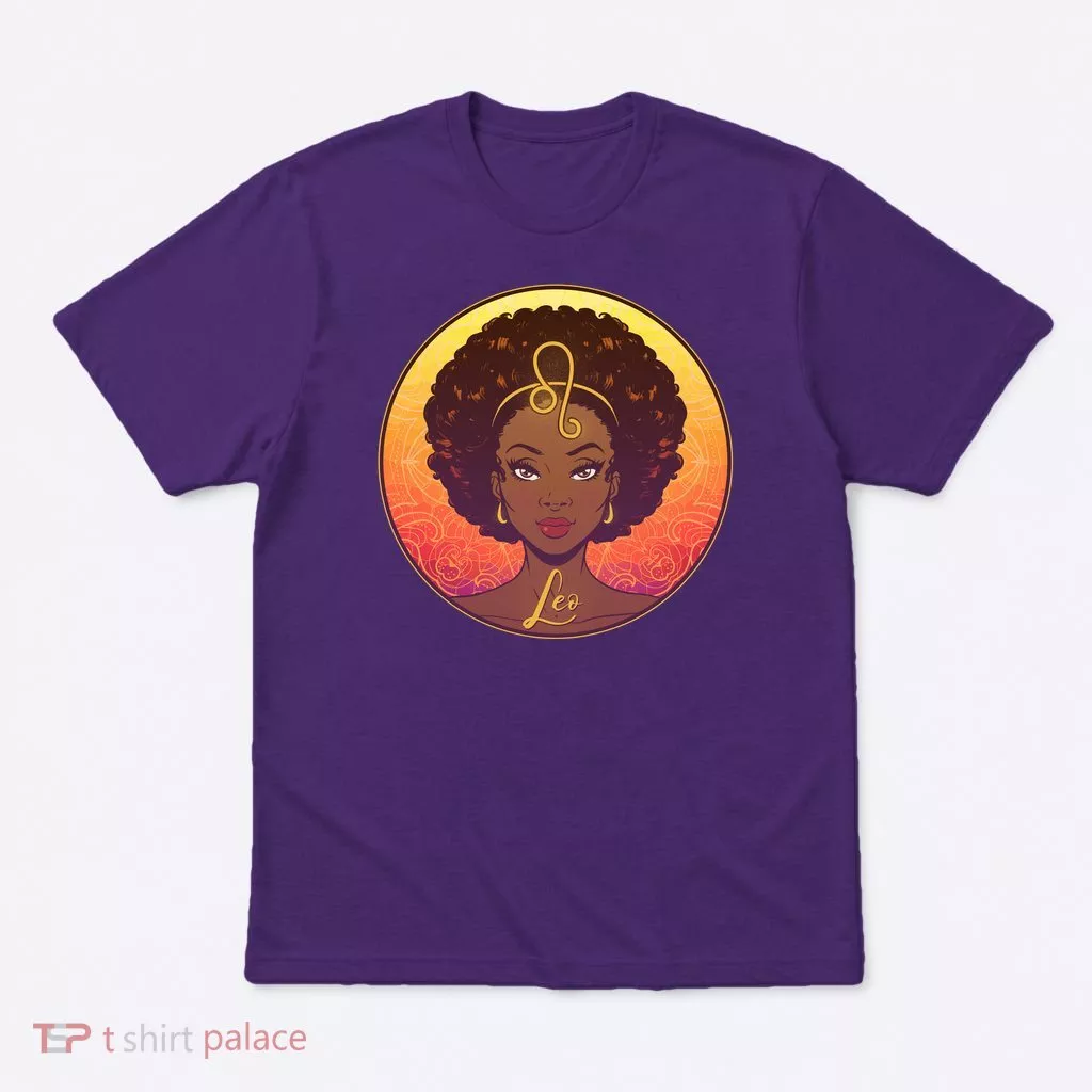 Zodiac Leo African American Black Woman T-Shirt