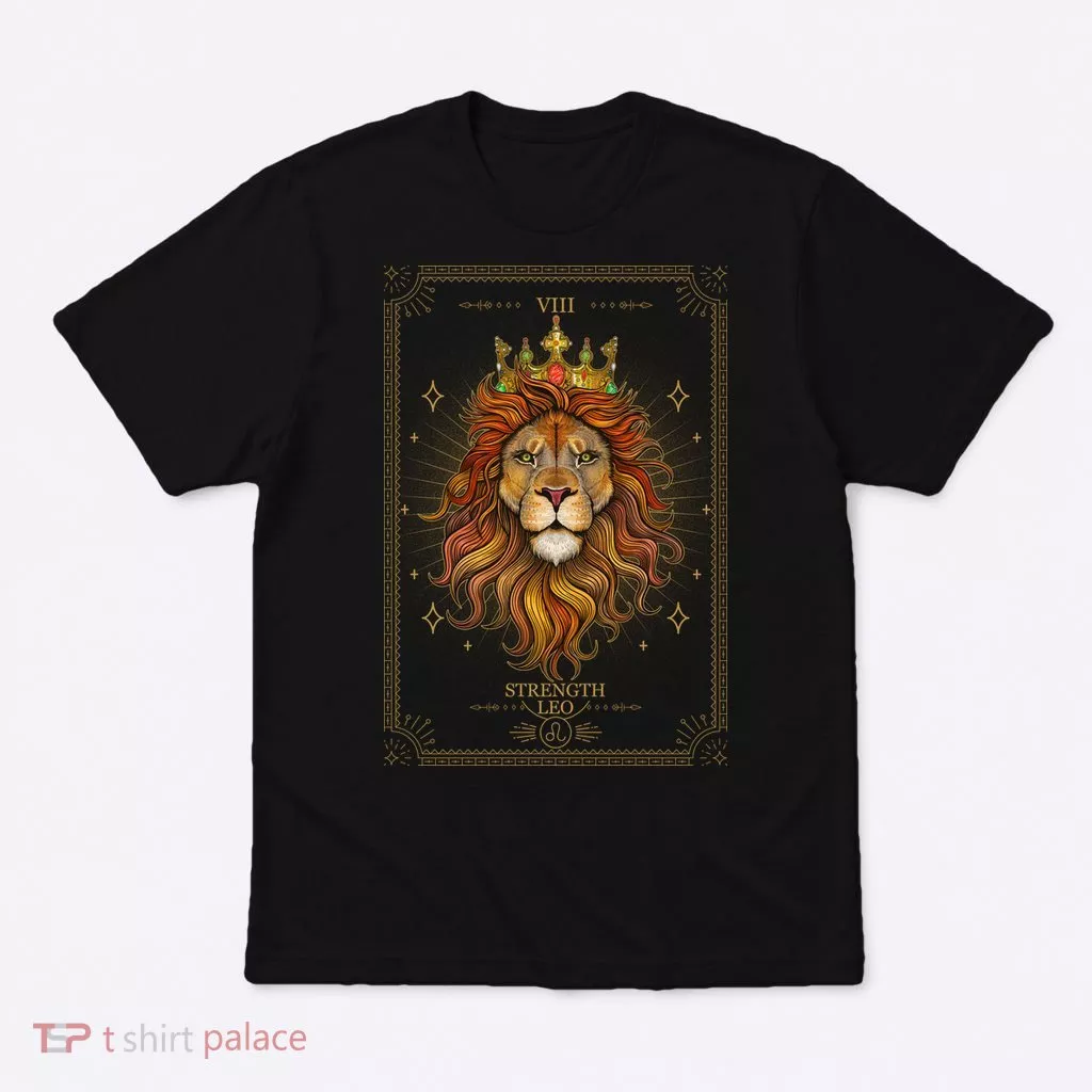 Zodiac Leo Lion Tarot Card VIII Strength T-Shirt