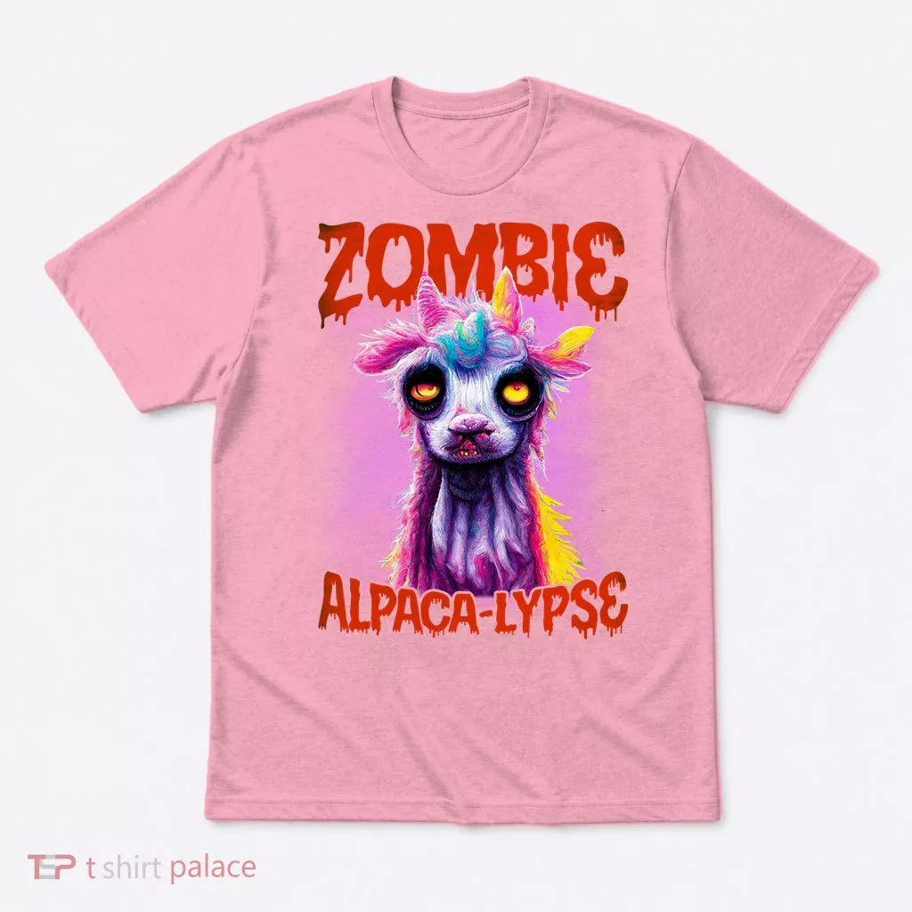 Zombie Alpaca Lypse Halloween Llama Spooky Costumes Graphic Plus Size T-Shirt