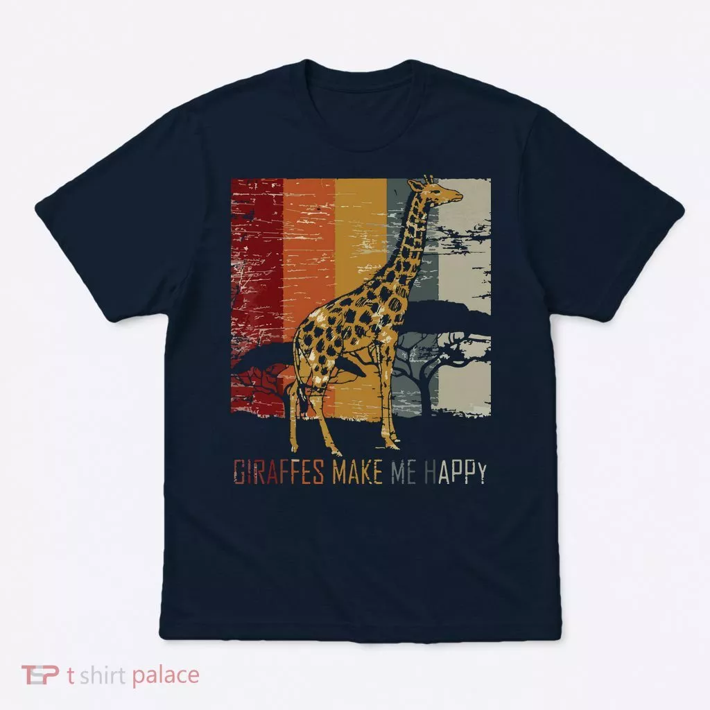 Zoo Keeper Africa Vintage Retro Gift Giraffe T-Shirt